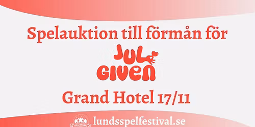 Spelauktion till f\u00f6rm\u00e5n f\u00f6r Julgiven