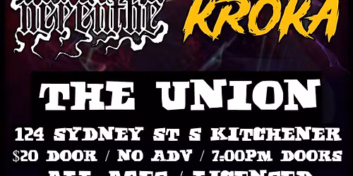 Pale Mare, Space Pope, Nepenthe, Kroka @ The Union - Fri April 17 2026