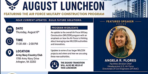 SAME NoVA Post August Lunch Program with Angela Flores & Board Transition