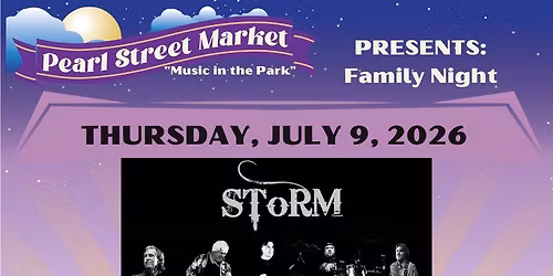 Pearl Street Market + Music in the Park - July 9th