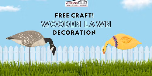Free Craft: Wooden Lawn Bird Decoration