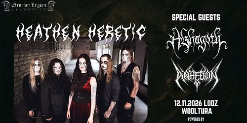 Heathen Heretic + Alzagoth+ Anhedon \/ 12.11.26, \u0141\u00f3d\u017a