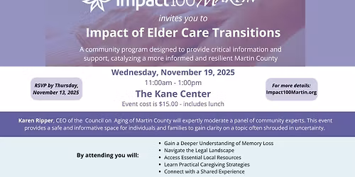Impactful Conversations - Impact100 Martin - Elder Care Transitions