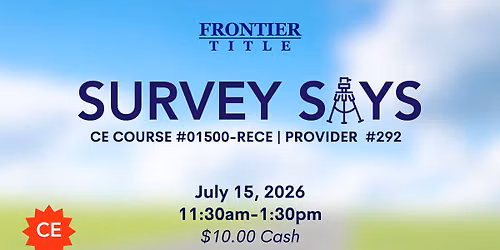 Survey Says - 2 Hour CE Class