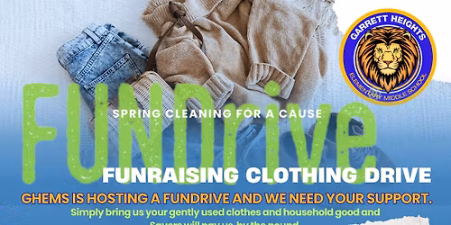 GHEMS FunDrive Fundraiser Clean Out. Give Back. Raise Funds.