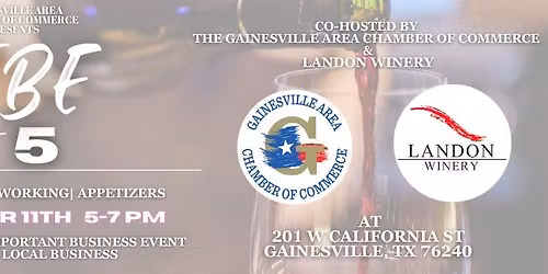 VIBE at 5 Co-Hosted by Gainesville Area Chamber of Commerce & Landon Winery