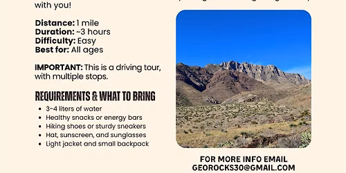 Geology Tour of El Paso