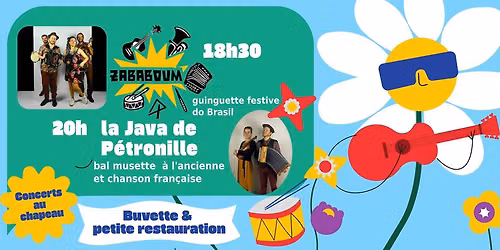 Zababoum ( musique br\u00e9silienne ) La Java de Petronille (guinguette) - Mediatheque de la Croix du Bac