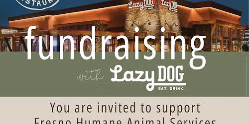Lazy Dog Fundraiser!