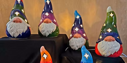 lit Ceramic Gnomes