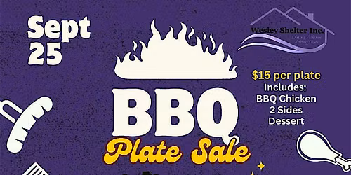BBQ Plate Sale for Wesley Shelter