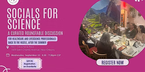 September Socials for Science  - is there a role for AI in Healthcare?