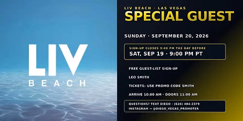 Special Guest at LIV Beach
