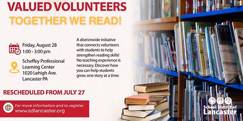 Valued Volunteers training - Together We Read