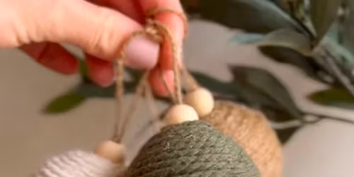 DIY Workshop: Modern Macrame Cord Ornaments - December 9th (6:30pm-8:30pm)