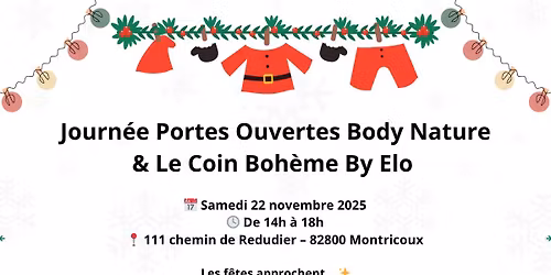 Journ\u00e9e Cocconing & Cadeaux de No\u00ebl - Body Nature & Le Coin Boh\u00e8me by Elo