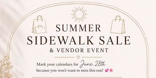 SUMMER SIDEWALK SALE <svg xmlns=