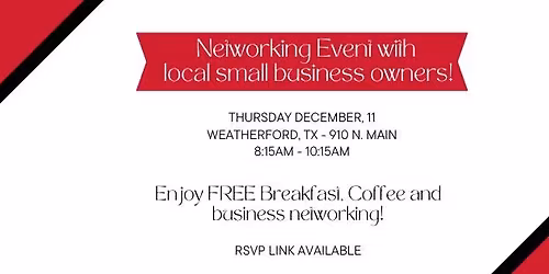 Visitors Day with BNI Profit Builders of Weatherford - 12\/11\/25 - Come Network With Us!
