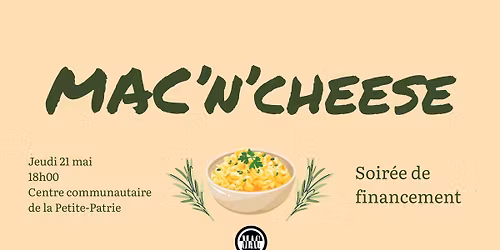MAC'n'Cheese: Soir\u00e9e de financement