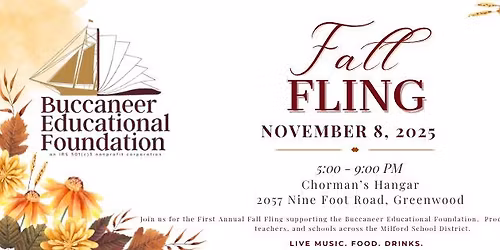 Buccaneer Educational Foundation Presents: Milford Fall Fling