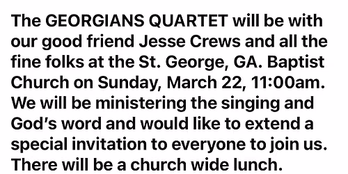 The Georgians in Concert MAR 22 at 11AM