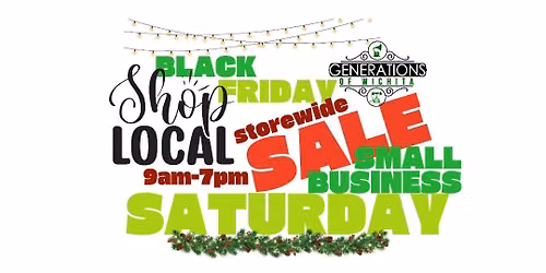 STOREWIDE SALE- Holiday Shopping at Generations of Wichita