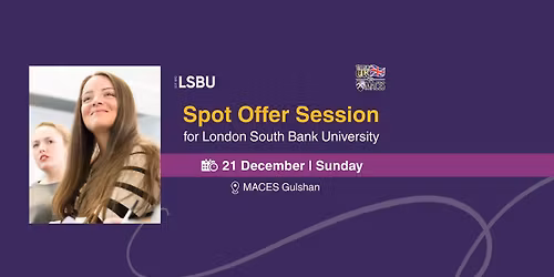 Spot Offer Session For London South Bank University
