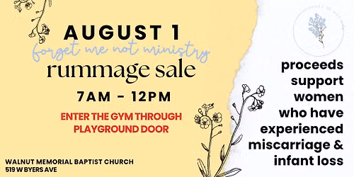 RUMMAGE SALE - Forget Me Not Ministry