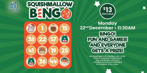 CHRISTMAS SQUISHMALLOW BINGO