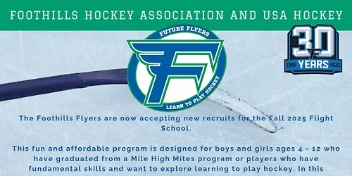 Future Flyers Winter Flight School hosted by Foothills Hockey Association