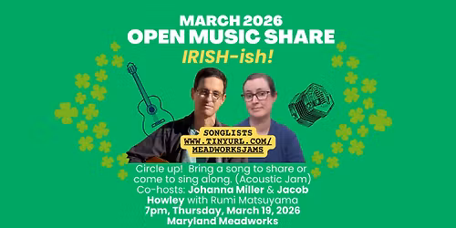 IRISH-ish JAM: Open Music Share with Johanna & Jacob!