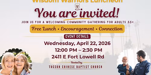 A community gathering for 55+ with lunch included