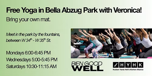Yoga with Bien Good Well in Bella Abzug Park
