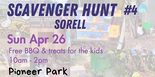 Scavenger Hunt #4 -Sorell with Free BBQ Kick Off