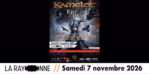 KAMELOT \u2022 EXIT EDEN \u2022 TEMPERANCE \u00e0 La Rayonne (Lyon)