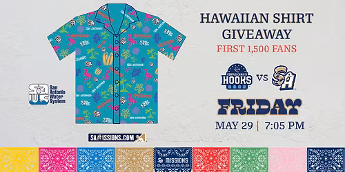 5\/29 - Hawaiian Shirt Giveaway vs the Hooks