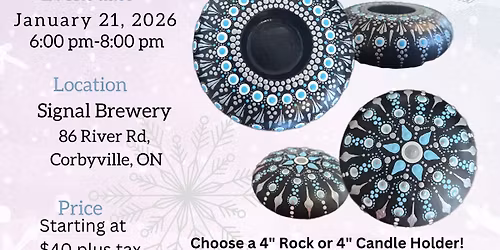 Belleville-Snowflake or Winter Wonderland Dot-Painting Workshop