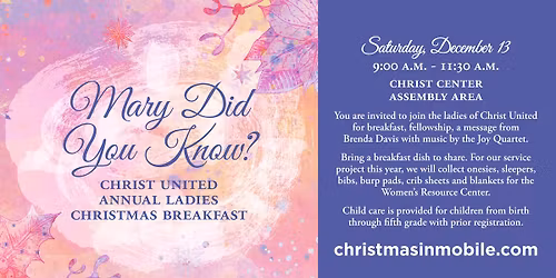 Christ United Ladies Christmas Breakfast
