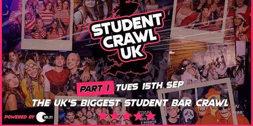 STUDENT CRAWL 2026 - PART 1\ufe0f\u20e3 \ufeff\ufeff\ud83c\udf7b\ud83d\udc55 - THE UK'S BIGGEST BAR CRAWL - FREE BAR CRAWL T SHIRT INCLUDED - LIVERPOOL\u2019S BEST BARS CLUBS \ud83c\udf89\ud83d\udd25