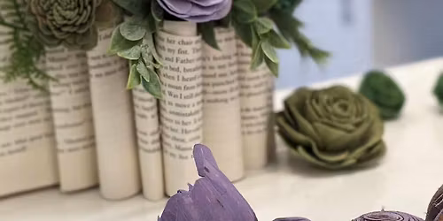 Wood Flower Book Bouquet Class \u2013 Canal Fulton
