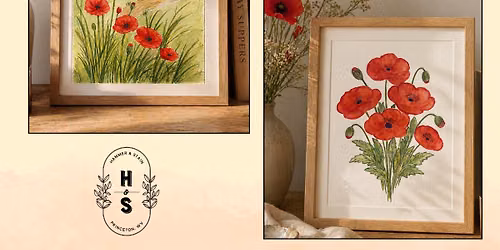 Botanical Brushstrokes: Watercolor Poppies