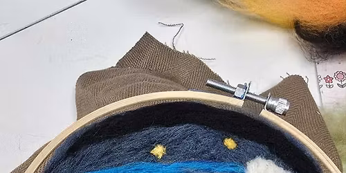 Halloween Fiber Painting class