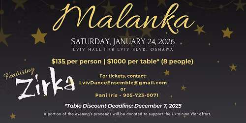 Malanka 2026 - Oshawa, Ontario