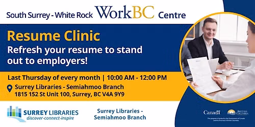 Resume Clinic at Semiahmoo Branch