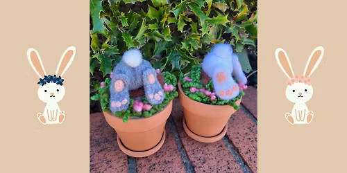 Needle -Felted Wool Bunny Bum with Debbie