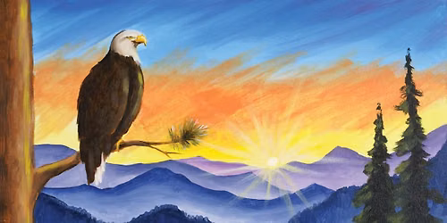 Paint & Sip at Drifa: Purple Mountains Majesty