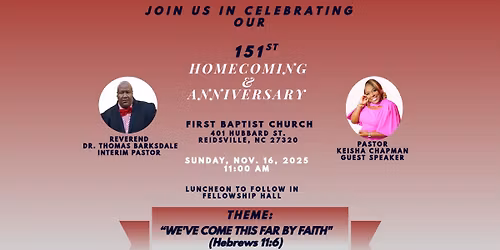 151st Homecoming Celebration 