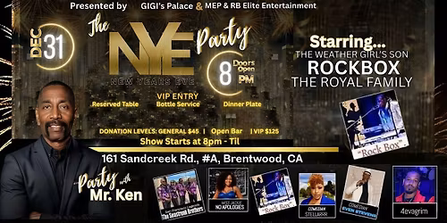 New Years Event Party at Gigi's Palace