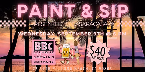Paint and Sip at Belmont Brewing Company