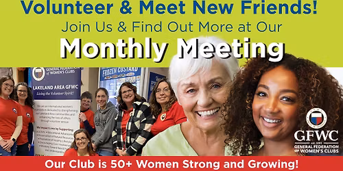 Volunteer Women's Club Monthly Meeting-Dec 16, 6 pm